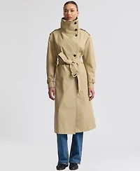 Avec Les Filles Women's Funnel Neck Slouchy Trench