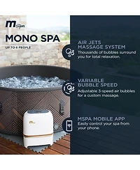 MSpa Round Inflatable Bubble Massage Spa, 4 to 6 Person Outdoor Hot Tub, Mono