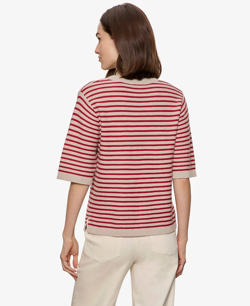 Sanctuary Women's Semi-Cropped Crewneck Sweater