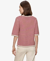 Sanctuary Women's Semi-Cropped Crewneck Sweater