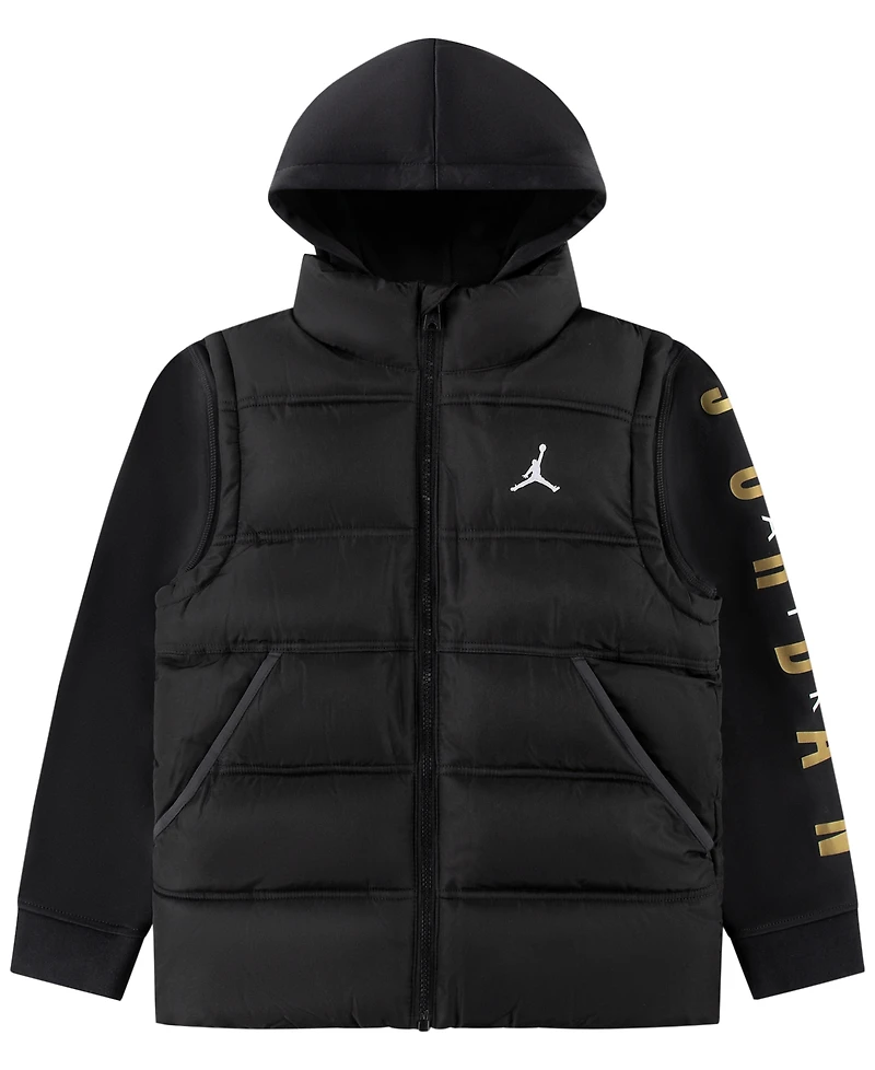 Jordan Boys 8-20 Layered-Look Hooded Jacket