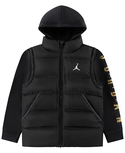 Jordan Boys 8-20 Layered-Look Hooded Jacket