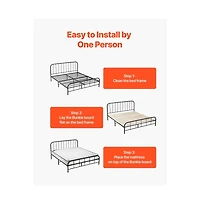 Sugift Full Size Foldable Bunkie Board with Pine Plywood Slats