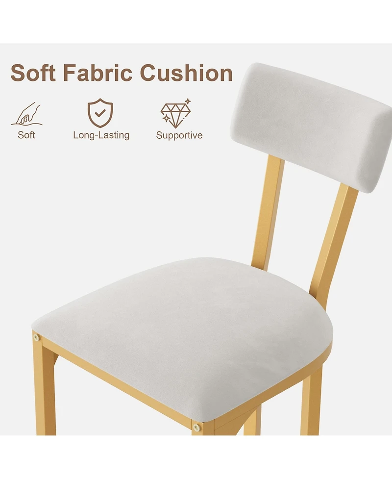 homfan Set of 6 Gold Bar Stools
