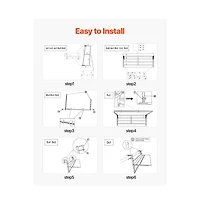 Sugift Balcony Hanging Table Folding Railing Bar Table Adjustable Outdoor