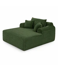 homfan Corduroy Sofa Bed - Boneless Lounge Chair with Deep Seat, 500LBS Capacity, No Assembly for Living Room or Bedroom