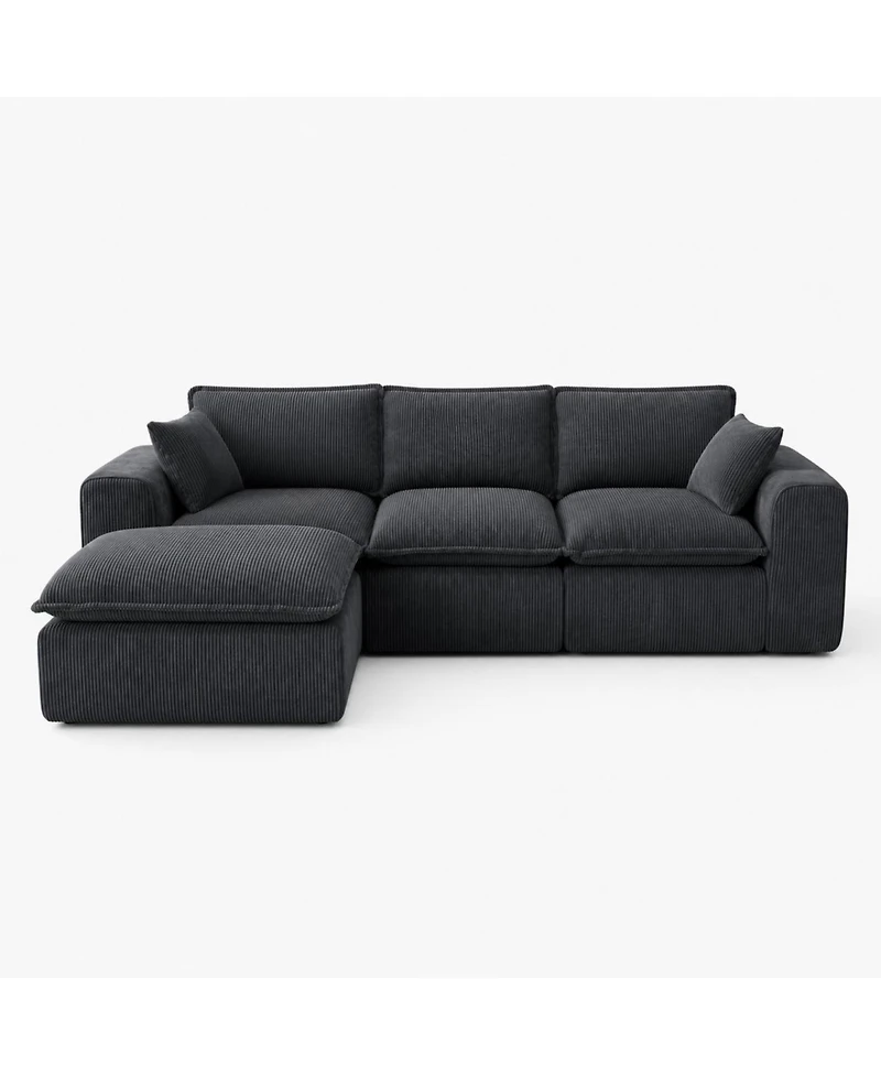 homfan L-Shaped Modular Sectional Sofa