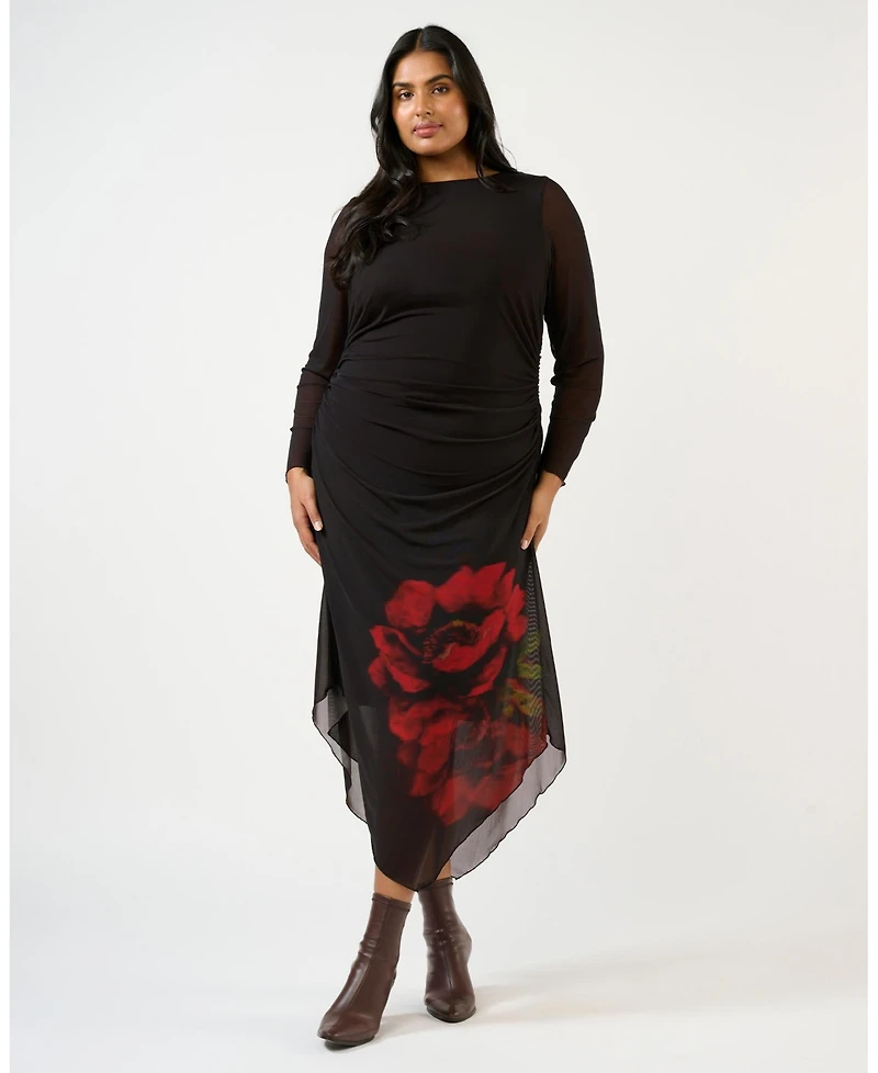 Estelle Women's Raya Asymm Mesh Dress