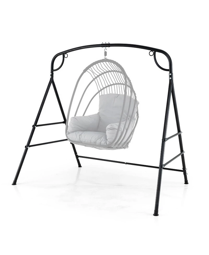 Gouun Outdoor Heavy-Duty Metal Hammock and Porch Swing Stand with 4 Support Bars, 660 lb Capacity