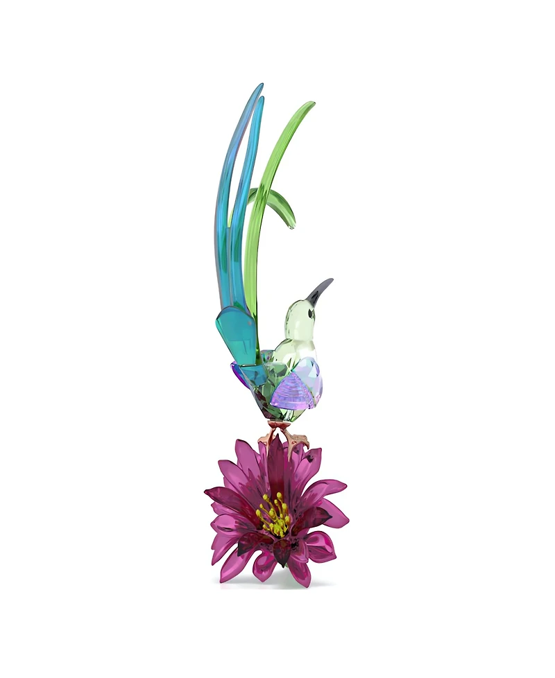Swarovski Idyllia Sugarbird and Cactus Flower Crystal Figurine