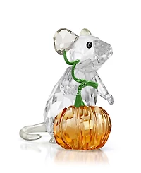 Swarovski Idyllia Mouse and Pumpkin Crystal Figurine