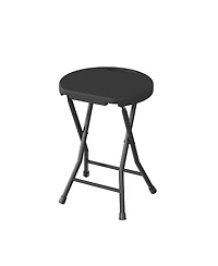 homfan Folding Stool with Handle - Portable 600 lb Capacity Foldable Bar Stool, Non Slip Feet, Indoor and Outdoor for Adults