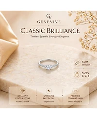 Sterling Silver Cubic Zirconia Statement Ring