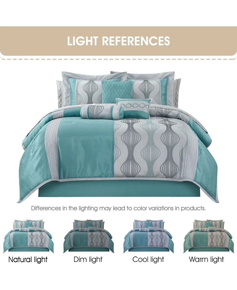 Stratford Park Kath Geometric 15-Pc. Comforter Set