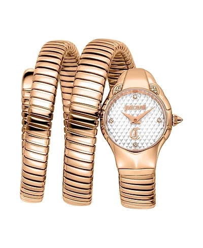 Just Cavalli Women's Amanta Quartz Ip Rose Stainless Steel Bracelet Watch