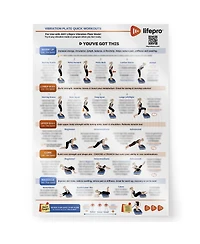 Lifepro Whole Body Vibration Plate Exercise Poster – Full-Body Workout Guide with Training Suggestions & Step-by-Step Instructions for Vibratio