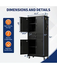 Viyet 71-Inch Metal Tool Cabinet