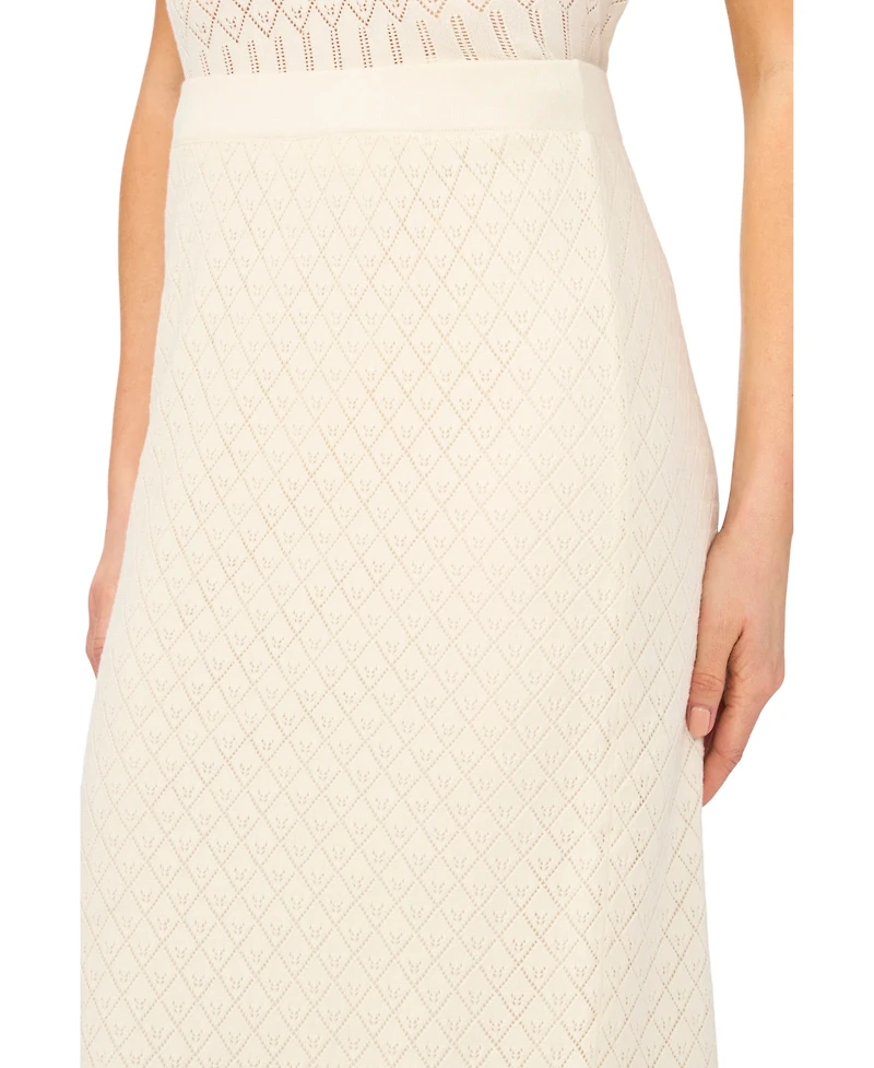 CeCe Women's Pointelle Pencil Skirt