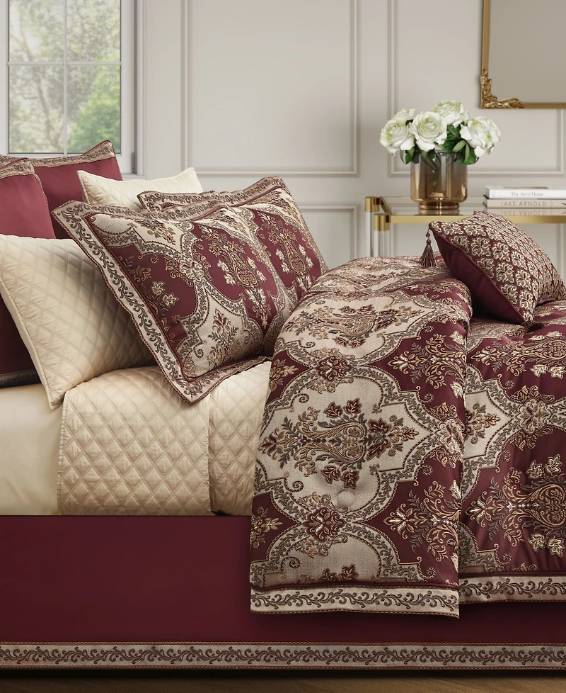 J Queen New York Phyllis Woven Damask 4-Piece Comforter Set