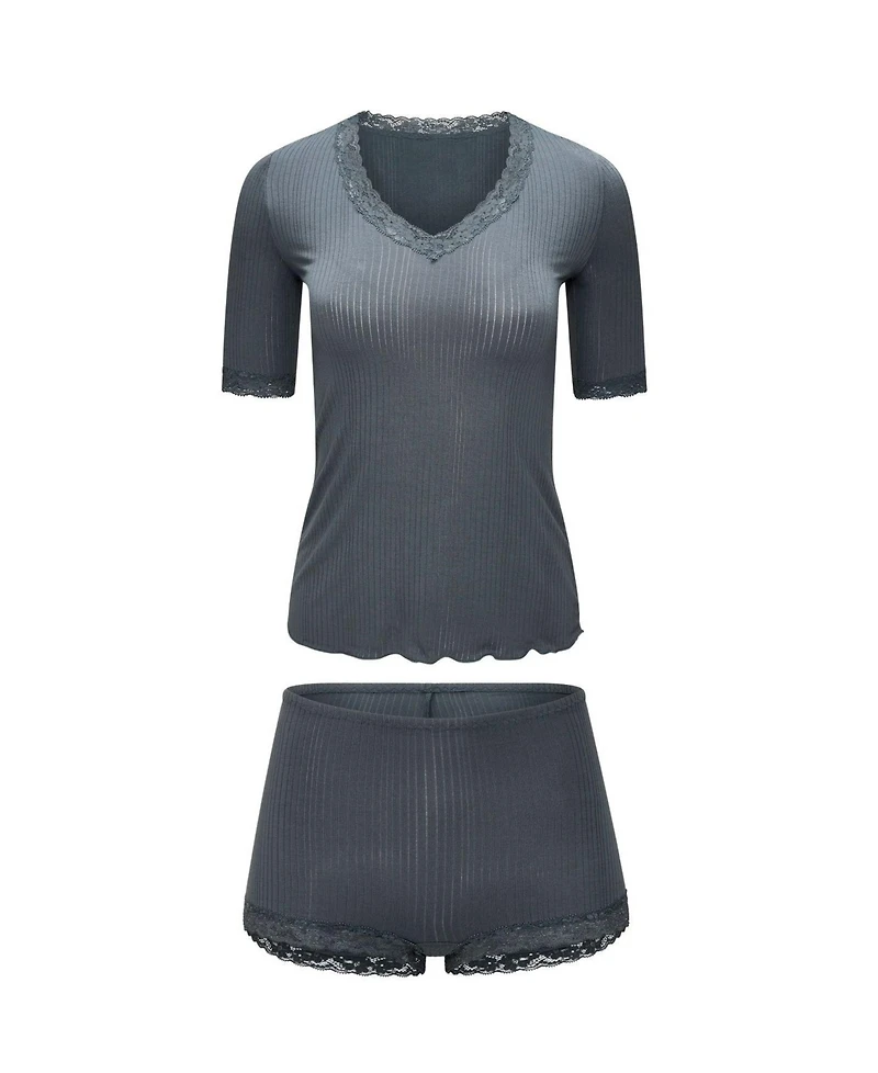 Adore Me Women's Roxie T-shirt and Hot Short Pj Set