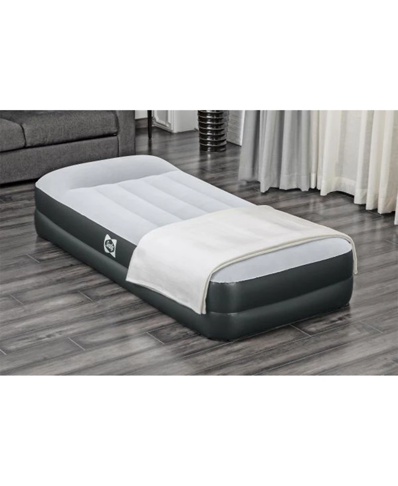 Sealy Baby Tritech Twin Sized 16" Air Mattress Bed 2 Person w/Built-In Ac Pump & Bag