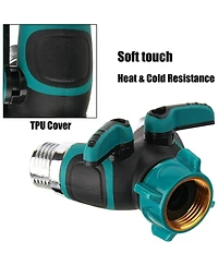 Hose Splitter 2 Way Faucet Splitter with Shut off Valve