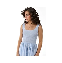 Reistor Women's Smocked Tencel Short Dress
