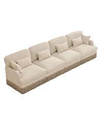 Streamdale Furniture 131inch Leopard Chenille 4-Seater Modular Sofa