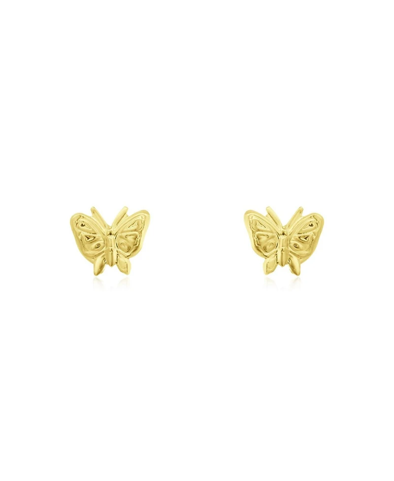 The Lovery Gold Butterfly Screw Back Stud Earrings 14K