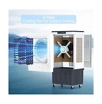 Topteng Evaporative Air Cooler for Outdoor – 3000 Cfm, 16 Gal Tank & 110° Oscillation