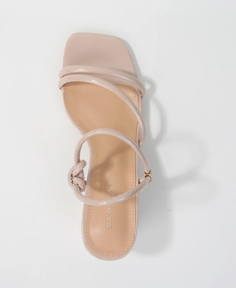 Berness Women's Elayna Tubular Strap Block Heel Sandals