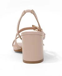Berness Women's Maren Buckle Adorned Block Heel Sandals