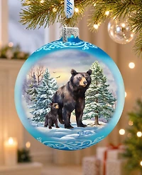 Designocracy A Love for All Seasons - Bears Ball Glass Christmas Ornaments G. DeBrekht