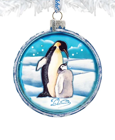 G.DeBrekht Penguin Pals Cut Ball Holiday Ornament