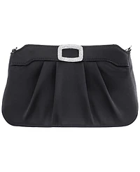 Nina Crystal Buckle Ornament Top Zipper Small Clutch Handbag