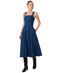 French Connection Women's Delancey Denim Flare Midi Dress