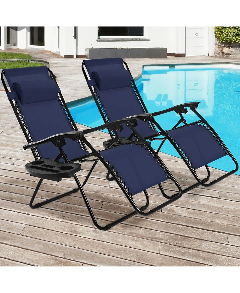 Inolait Outdoor Folding Zero Gravity Reclining Lounge Chair