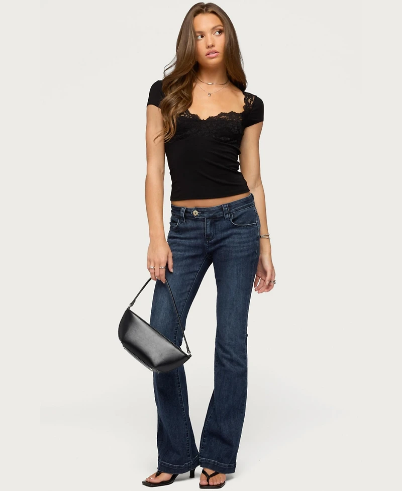 Edikted Women's Nellwyn Lacey Top