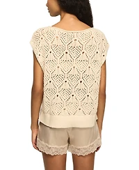 Lucky Brand Women's Boho Rolled Neck Sweater Vest