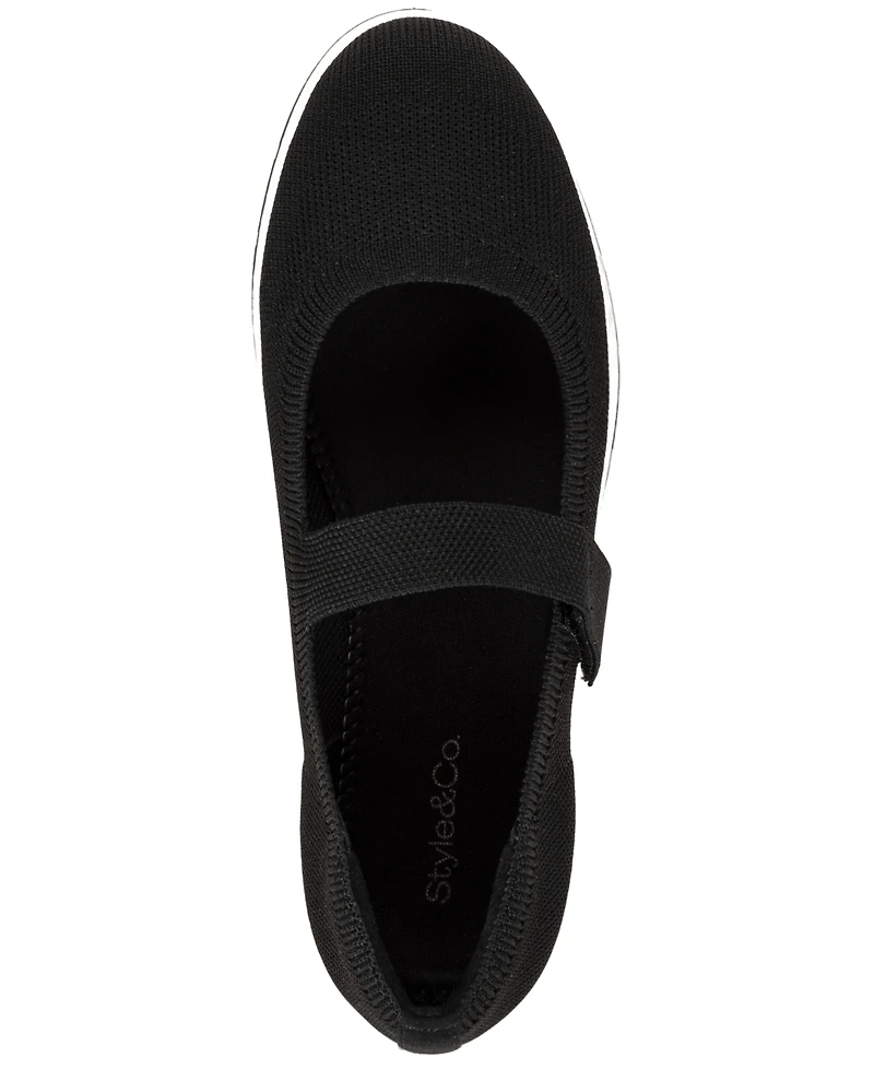 Style & Co Women's Gladyss Sporty Knit Mary Jane Flats, Macy's Exclusive