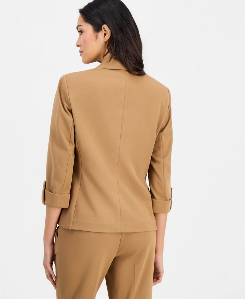 Ak Anne Klein Petite 3/4-Sleeve One-Button Blazer