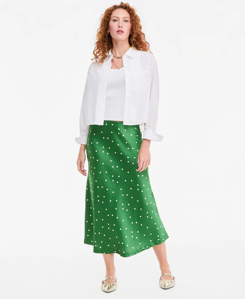 On 34th Women's Printed Midi Slip Skirt
