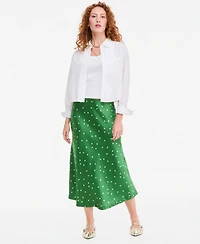 On 34th Women's Printed Midi Slip Skirt