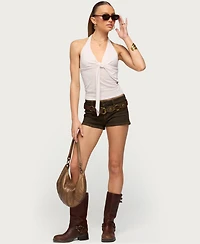 Edikted Women's Belindah Twist Front Halter Top