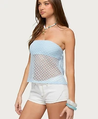 Edikted Women's Chelce Back Cutout Crochet Top