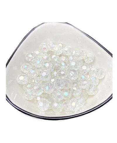 Sevorley 640Piece Set 8mm Acrylic Faceted Round Loose Beads for Diy Jewelry