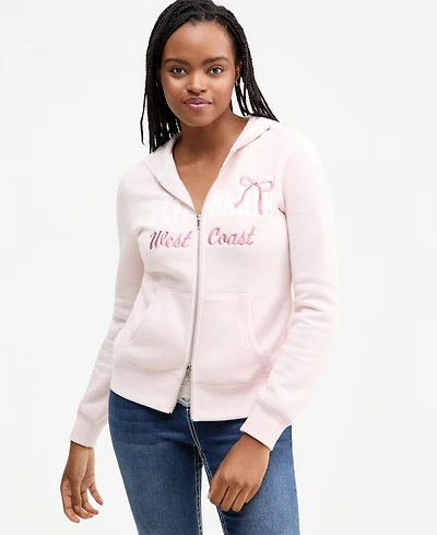 Madden Girl Juniors' Slim-Fit Zip-Up Long-Sleeve Hoodie