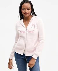 Madden Girl Juniors' Slim-Fit Zip-Up Long-Sleeve Hoodie