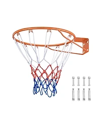 Sevorley 18-Inch Wall Door Mounted Basketball Rim Hoop with Net for Kids and