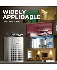 Heatdaz Hepa Air Purifier with Essential Oil Diffuser for Bedroom, Up to 108 Sqft 2 Pack